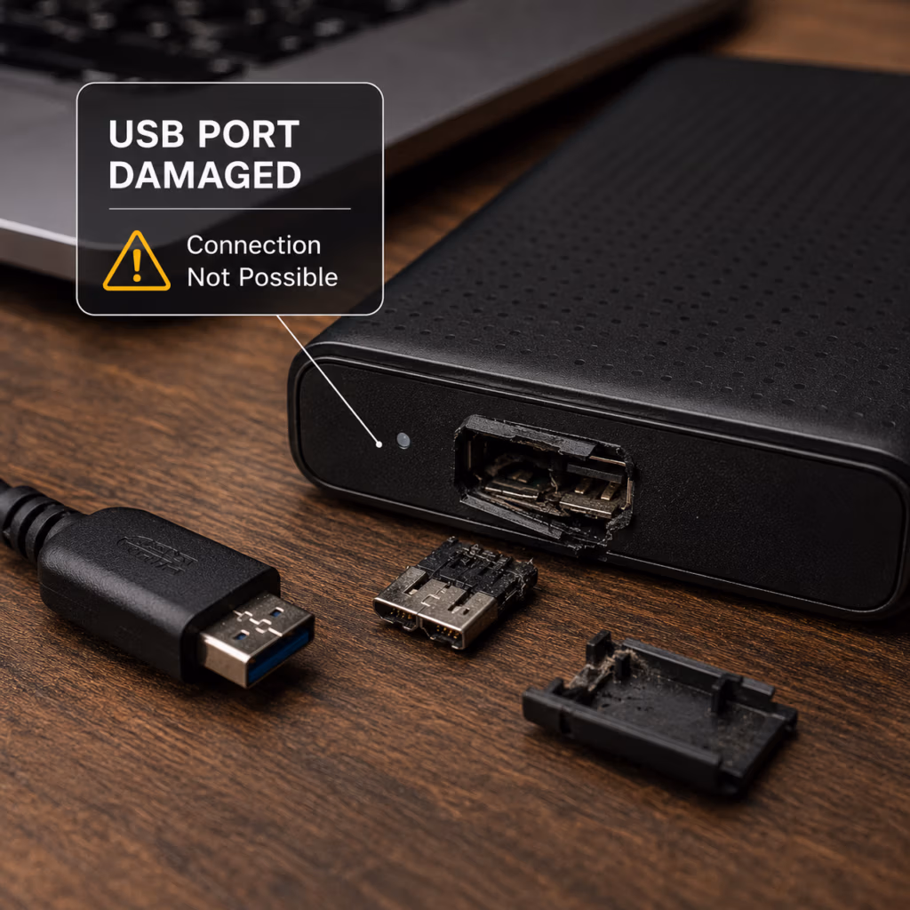 Broken USB port on External Drive